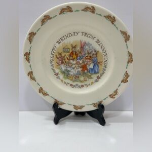 Royal Doulton Happy Birthday From Bunnykins  English Fine Bone China 81/4” plate